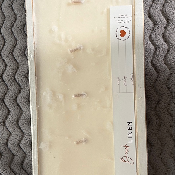 Cedar Mountain Candle Beach Linen 7 Wick White Dough Bowl Soy Candle - Picture 15 of 15